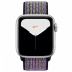 Apple Watch Series 5 // 44мм GPS // Корпус из алюминия серебристого цвета, спортивный браслет Nike цвета «песчаная пустыня/салатовый»