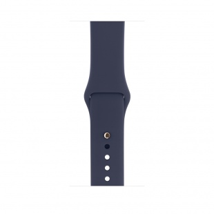 Apple Watch Series 1 38мм Корпус из золотистого алюминия, спортивный ремешок тёмно‑﻿синего цвета (MQ102)