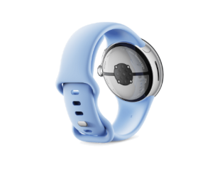 Google Pixel Watch 2, Wi-Fi, серебристый корпус, спортивный ремешок синего цвета (Bay)