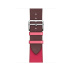 38/40 мм Ремешок Hermès Simple Tour из кожи Swift цвета Bordeaux/Rose Extrême/Rose Azalée для Apple Watch Hermès 38/40 мм Ремешок Hermès Simple Tour из кожи Swift цвета Bordeaux/Rose Extrême/Rose Azalée для Apple Watch Hermès