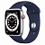 Купить Apple Watch Series 6 // 44мм GPS + Cellular // Корпус из алюминия серебристого цвета, спортивный ремешок цвета «Тёмный ультрамарин»