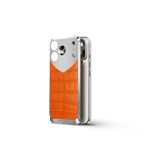 Чехол Golden Concept для iPhone 17 Pro, Magnetic Shield, Alligator Edition - Matte Orange 