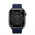Apple Watch Series 7 Hermès // 45мм GPS + Cellular // Корпус из нержавеющей стали цвета «черный космос», ремешок Hermès Simple Tour Jumping цвета Noir/Bleu Saphir