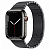 Купить Apple Watch Series 7 // 45мм GPS + Cellular // Корпус из нержавеющей стали графитового цвета, блочный браслет из нержавеющей стали цвета «чёрный космос»