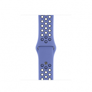 Apple Watch Series 5 // 44мм GPS + Cellular // Корпус из алюминия серебристого цвета, спортивный ремешок Nike цвета "синяя пастель/чёрный"