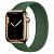 Купить Apple Watch Series 7 // 45мм GPS + Cellular // Корпус из нержавеющей стали золотого цвета, монобраслет цвета «зелёный клевер»