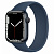 Купить Apple Watch Series 7 // 45мм GPS // Корпус из алюминия цвета «тёмная ночь», монобраслет цвета «синий омут»