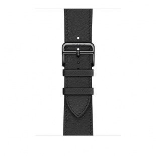 Apple Watch Series 5 Hermès // 40мм GPS + Cellular // Корпус из нержавеющей стали, ремешок Single Tour из кожи Swift цвета Noir 