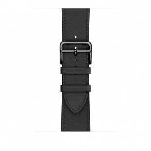 Apple Watch Series 5 Hermès // 40мм GPS + Cellular // Корпус из нержавеющей стали, ремешок Single Tour из кожи Swift цвета Noir