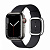 Купить Apple Watch Series 7 // 41мм GPS + Cellular // Корпус из нержавеющей стали графитового цвета, ремешок цвета «тёмная ночь» с современной пряжкой (Modern Buckle), размер ремешка S