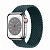 Купить Apple Watch Series 8 // 41мм GPS + Cellular // Корпус из нержавеющей стали серебристого цвета, плетёный монобраслет цвета "тропический лес"