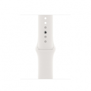 Apple Watch Series 6 // 44мм GPS + Cellular // Корпус из алюминия серебристого цвета, спортивный ремешок белого цвета