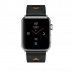 Apple Watch Series 3 Hermès // 42мм GPS + Cellular // Корпус из нержавеющей стали, ремешок из кожи Noir Rallye черного цвета (MQLU2)