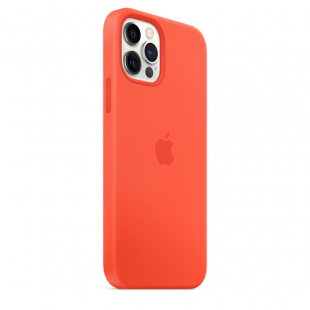 Силиконовый чехол MagSafe для iPhone 12 Pro, цвет «солнечный апельсин»