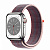 Купить Apple Watch Series 8 // 41мм GPS + Cellular // Корпус из нержавеющей стали серебристого цвета, спортивный браслет цвета "бузина"