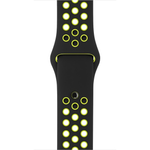 38/40мм Спортивный ремешок Nike цвета «чёрный/салатовый» для Apple Watch