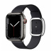 Apple Watch Series 7 // 41мм GPS + Cellular // Корпус из нержавеющей стали графитового цвета, ремешок цвета «тёмная ночь» с современной пряжкой (Modern Buckle), размер ремешка M