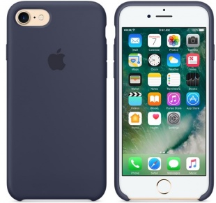 Силиконовый чехол для iPhone 7/8, тёмно-синий цвет, оригинальный Apple, оригинальный Apple