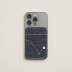 Чехол-бумажник Hermès "Bounce" с MagSafe для iPhone, цвет Bleu Indigo/ Индиго