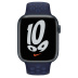 Apple Watch Series 7 // 41мм GPS + Cellular // Корпус из алюминия цвета «тёмная ночь», спортивный ремешок Nike цвета «ночной ультрамарин/мистический ультрамарин»