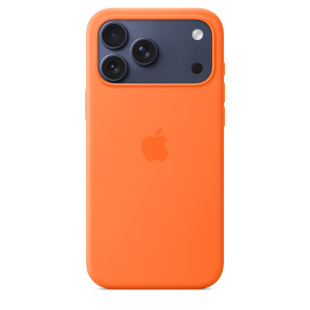 Силиконовый чехол MagSafe для iPhone 17 Pro Max (Orange)