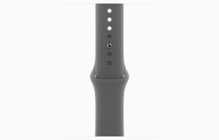 Apple Watch Series 10 // 42мм GPS+Cellular // Корпус из титана натурального цвета, спортивный ремешок цвета "Каменный серый"