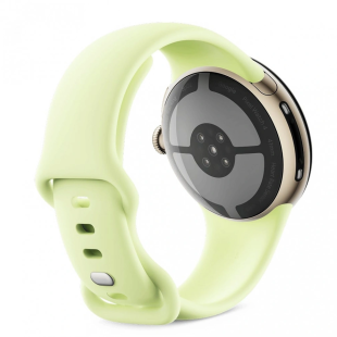 Google Pixel Watch 4 Wi-Fi, золотой корпус 41 mm, спортивный ремешок цвета лемонграсс (Lemongrass)