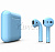 Купить AirPods - беспроводные наушники с Qi - зарядным кейсом Apple (Голубой, глянец)
