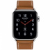 Apple Watch Series 5 Hermès // 44мм GPS + Cellular // Корпус из нержавеющей стали, ремешок Single Tour из кожи Barénia цвета Fauve с раскладывающейся застёжкой (Deployment Buckle)