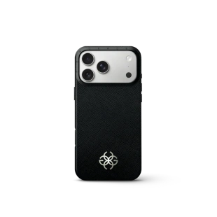 Чехол Golden Concept для iPhone 17 Pro, Saffiano Leather Logo