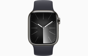 Apple Watch Series 9 // 41мм GPS+Cellular // Корпус из нержавеющей стали графитового цвета, монобраслет цвета "темная ночь"