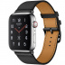 Apple Watch Series 5 Hermès // 44мм GPS + Cellular // Корпус из нержавеющей стали, ремешок Single Tour из кожи Swift цвета Noir 