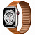 Купить Apple Watch Series 7 // 45мм GPS + Cellular // Корпус из титана, кожаный браслет цвета «золотистая охра», размер ремешка S/M