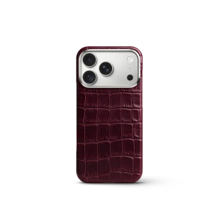Чехол Golden Concept для iPhone 18 Pro Max, Alligator Edition (Burgundy)