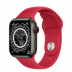 Apple Watch Series 7 // 41мм GPS + Cellular // Корпус из титана цвета «черный космос», спортивный ремешок цвета (PRODUCT)RED