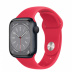 Apple Watch Series 8 // 41мм GPS // Корпус из алюминия цвета "темная ночь", спортивный ремешок цвета (PRODUCT)RED