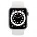 Apple Watch Series 6 // 44мм GPS + Cellular // Корпус из алюминия серебристого цвета, монобраслет белого цвета