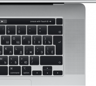 MacBook Pro 16" «Серебристый» (MVVL2) + Touch Bar и Touch ID // Core i7 2,6 ГГц, 16 ГБ, 512 ГБ SSD, AMD RPro 5300M (Late 2019)