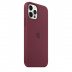 Силиконовый чехол MagSafe для iPhone 12 Pro, сливовый цвет