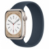 Apple Watch Series 8 // 45мм GPS // Корпус из алюминия цвета "сияющая звезда", монобраслет цвета "синий шторм"