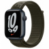 Apple Watch Series 7 // 45мм GPS // Корпус из алюминия цвета «тёмная ночь», спортивный браслет Nike цвета «рабочий хаки»