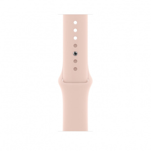 Apple Watch Series 6 // 44мм GPS // Корпус из алюминия цвета «серый космос», спортивный ремешок цвета «Розовый песок»