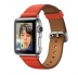 Apple Watch 38 мм, нержавеющая сталь, ремешок красного цвета с классической пряжкой