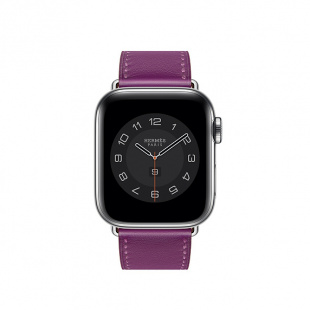 40мм Ремешок Hermès Single (Simple) Tour из кожи Swift цвета Anémone для Apple Watch