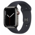 Apple Watch Series 7 // 45мм GPS + Cellular // Корпус из нержавеющей стали графитового цвета, спортивный ремешок цвета «тёмная ночь»
