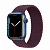 Купить Apple Watch Series 7 // 41мм GPS // Корпус из алюминия синего цвета, плетёный монобраслет цвета «тёмная вишня»