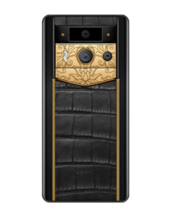 Телефон Vertu METAVERTU 2 Max, 1Tb, Luxury Custom-Made Golden Lotus Whisper, Alligator Leather (Black/Черный)