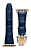 Ремешок Golden Concept для Apple Watch, Leather (Blue/Gold)