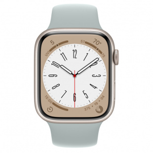 Apple Watch Series 8 // 41мм GPS // Корпус из алюминия цвета "сияющая звезда", спортивный ремешок цвета "суккулент"