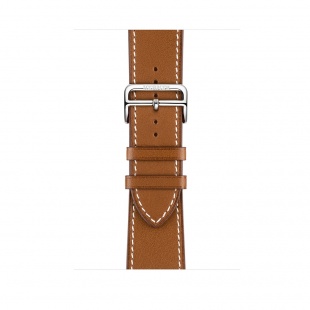 Apple Watch Series 3 Hermès // 42мм GPS + Cellular // Корпус из нержавеющей стали, ремешок Single Tour Deployment Buckle из кожи цвета Fauve Barenia (MQLR2)